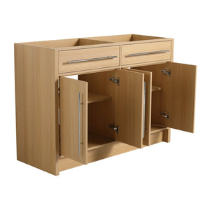 English Elm 48" Freestanding Bathroom Vanity Cabinet 4 Soft-Closing Doors Original Oak Plywood KD Pack Easy Assemble W1972P348986