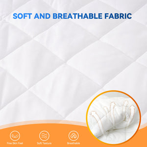 English Elm Electric Heating Mattress Cover Ancient White Plush Polyester, Timer 2/4/8H, 13ft Cord, Even Warmth T3950P374166