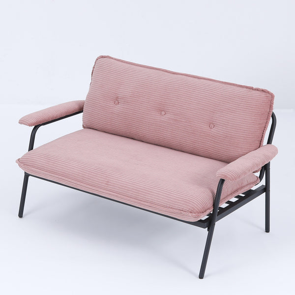 English Elm The 53-inch sofa with durable metal frame and sponge cushions, space-saving American-style comfort for studio living Pink W3371P309474