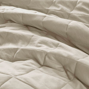English Elm 3-piece Diamond Quilted King Comforter Set with Ruffled Edges and Prewashed Softness B035P463225