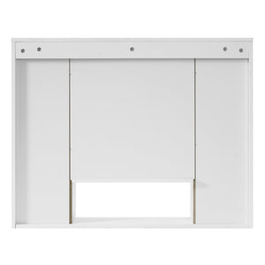 English Elm Modern Wall Mounted Medicine Cabinet with Open Shelving and Soft Close Hinges for Bath N710P358592K
