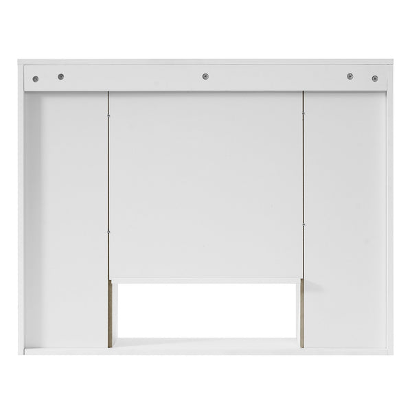 English Elm Modern Wall Mounted Medicine Cabinet with Open Shelving and Soft Close Hinges for Bath N710P358592K