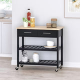 Christopher Knight Home® - Noble House - Neffs Contemporary Kitchen Cart with Wheels