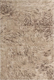 Unique Loom Oasis Wave Machine Made Abstract Rug Brown, Beige/Ivory/Light Brown 7' 0" x 10' 0"