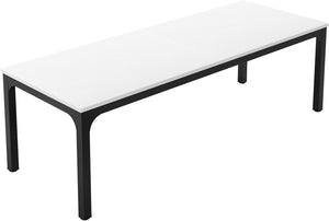 English Elm Dual Workstation Computer Desk with Iron Pipe Legs for Two Person Home Office Black,White T3971P460834