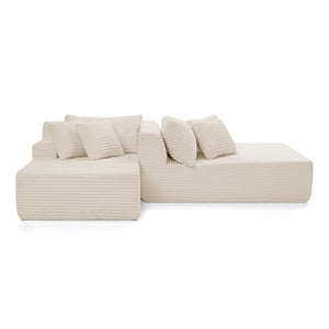English Elm Two-Seater Velvet Lounge Chair - No Assembly Modern Soft Sofa For Living Rooms & Bedrooms, Beige W487S00349-GIGA