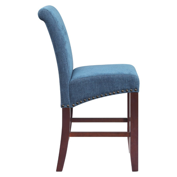 OSP Home Furnishings 24" Parsons Barstool Navy