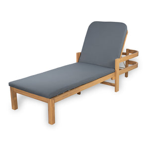 English Elm Christopher Knight Home® - Outdoor acacia chaise lounge with adjustable recline, durable hardwood frame and water‑resistant cushion comfort Dark Gray,Light Teak 52.25 L x 28.5 W x 8.75 H N776P266158D