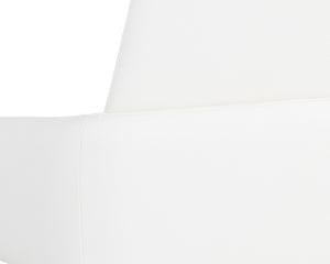 Sunpan Carlo Dining Armchair - Stylish Faux Leather Seat with Curved Armrests and Durable Iron Legs Gold / Dillon Snow