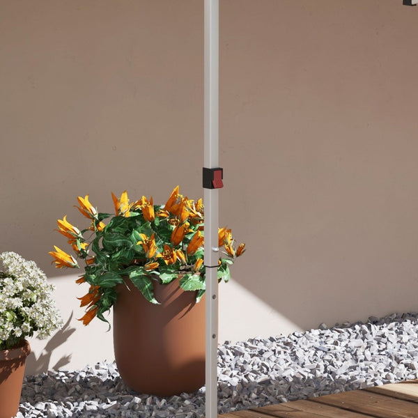 English Elm Outsunny 10' X 10' Instant Pop Up Canopy Tent With 3 Sidewalls, Adjustable Height & Carry Bag W2225P174242-GIGA