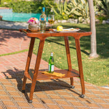 Christopher Knight Home® Verdes Outdoor Rich Mahogany Finished Acacia Wood Barcart