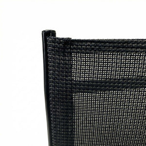 English Elm Outdoor Stackable Folding Chairs Set Ergonomic Mesh Back Steel Frame Patio Seating Black W5159P445935