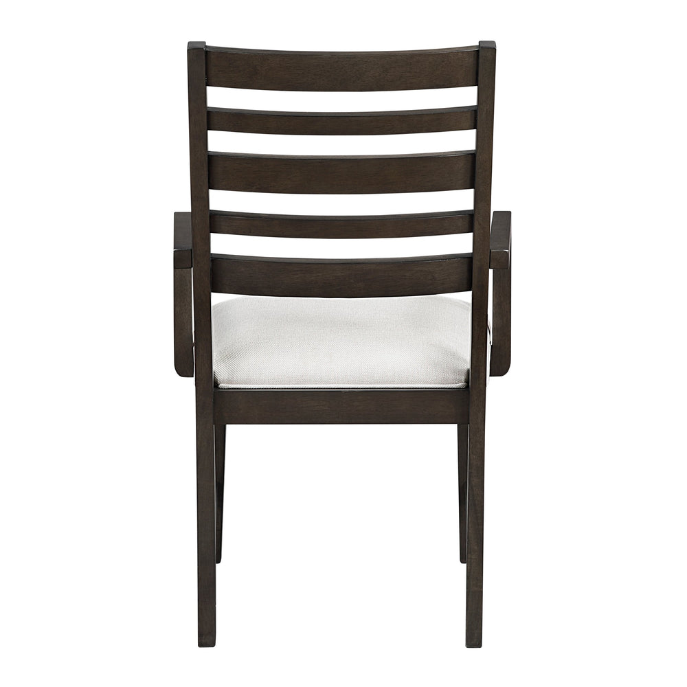 English Elm Classic Dark Espresso Arm Chair Set of 2 – Upholstered Comfort, Solid Wood Frame, 250 lb Capacity, Timeless Design B011P347915