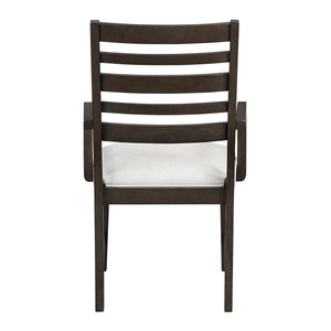 English Elm Classic Dark Espresso Arm Chair Set of 2 – Upholstered Comfort, Solid Wood Frame, 250 lb Capacity, Timeless Design B011P347915