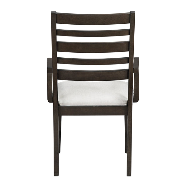 English Elm Classic Dark Espresso Arm Chair Set of 2 – Upholstered Comfort, Solid Wood Frame, 250 lb Capacity, Timeless Design B011P347915