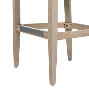 English Elm Jennifer Taylor Home - Newport 30.5" Coastal Curved Back Barstool Gray Upholstered Counter Height Rustic Poplar Finish Chic Comfort B2719P391775