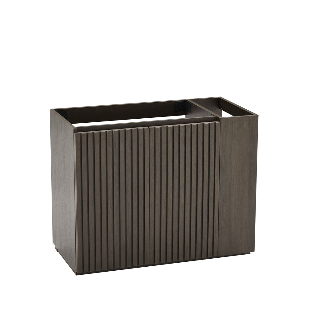 English Elm Galan Smoked Oak Freestanding Bathroom Vanity Four Drawers Granite Sink Modern Bath W1865P442935