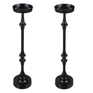 English Elm 26in. Steel Martini Side Tables Powder Coated Matte Patio Lounge Accent Set of 2 B2751P436404