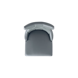 English Elm Reine Solid Beech Wood Upholstered Dining Chairs Set of 2 in Gray Velvet with Diamond Stitching, 300 lb Capacity B365P397816