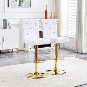 English Elm 4-pack Pu High-back Dining Chairs with Powder-coated Metal Legs for Modern Kitchens White W3875P371069