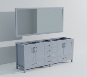 English Elm Dark Grey Double Bath Vanity 84" W X 22" D With Two Stylish Mirrors For Elegant Bathroom Upgrade B2731S00564