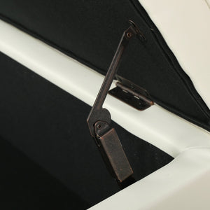 English Elm Christopher Knight Home® - Juliana Storage Ottoman – Elegant Ivory Pu Upholstered Accent With Hidden Storage For Any Room 57741.00IVY