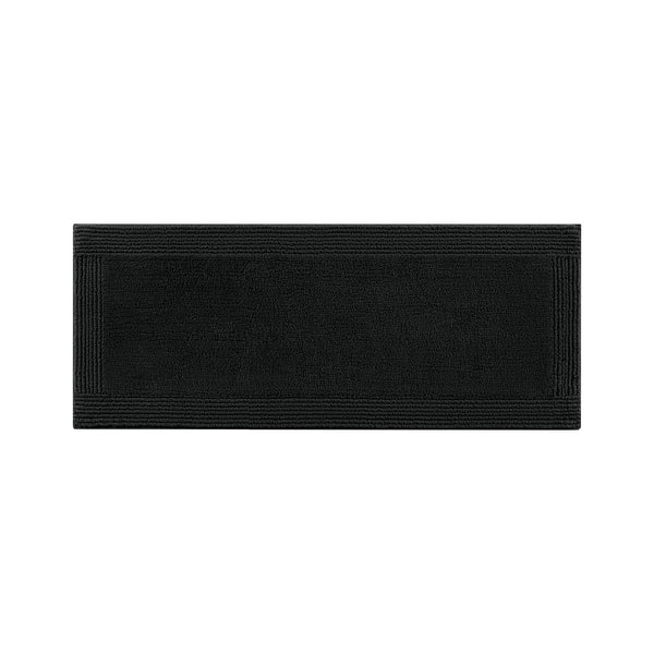 English Elm 1 Heavyweight Cotton Tufted Bath Rug Reversible Spa Grade Absorbent Floor Mat Black B035P319569