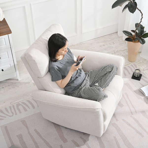 English Elm Manual Rocker Recliner Chair - Plush Gray Velvet Glider For Small Spaces, Home Theater & Nurseries W1028S00047