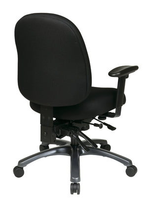 OSP Home Furnishings Multi-function Mid Back Office Chair with Lumbar Support and Titanium Rolling Base 8512-231