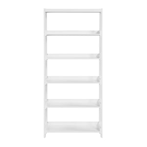 English Elm Modern Four Shelf Wooden Bookcase Vertical Storage Unit for Bedroom or Office White B011P460157