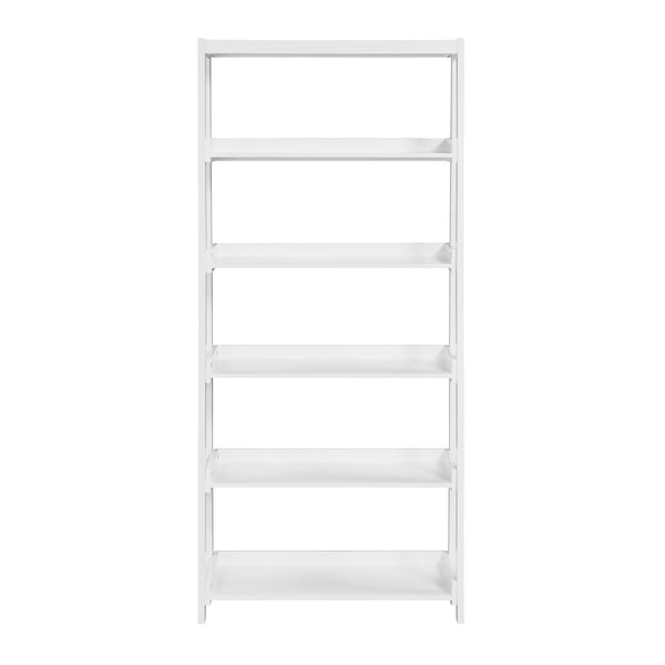 English Elm Modern Four Shelf Wooden Bookcase Vertical Storage Unit for Bedroom or Office White B011P460157