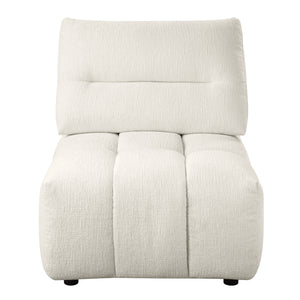 English Elm Loanna Beige Linen Modular Sectional with Chaise, Ottoman & Adjustable 13" Seat-Back for Flexibility B2726S00386