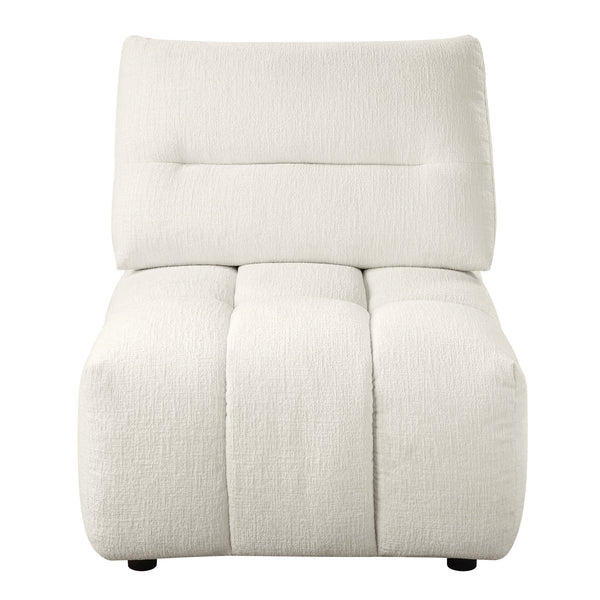 English Elm Loanna Beige Linen Modular Sectional with Chaise, Ottoman & Adjustable 13" Seat-Back for Flexibility B2726S00386