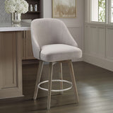 Madison Park Pearce Transitional Counter Stool with Swivel Seat MP104-0515 Grey