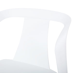 English Elm Christopher Knight Home® - ORCHID Weather-Resistant Outdoor Chair with Curved Backrest, Durable Polypropylene Blend for Patio Comfort White 32.5 L x 24 W x 20.5 H 68373.00WHI