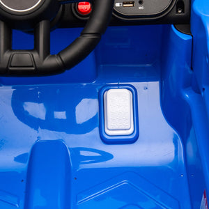 English Elm 12v Kids Electric Utv with 4-wheel Suspension Anti-collision Bar and 2-hour Battery Blue W1578P343327
