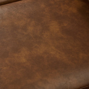 English Elm 59" Club Style Tufted Pu Leather Loveseat with Hidden Storage and Wide Padded Armrests Brown W1097S00245