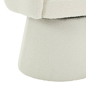 English Elm Christopher Knight Home® - Modern 360° Swivel Boucle Accent Chair Cream White — Plush Barrel Seat, Compact 300 lb Capacity, Stylish N765P292088W