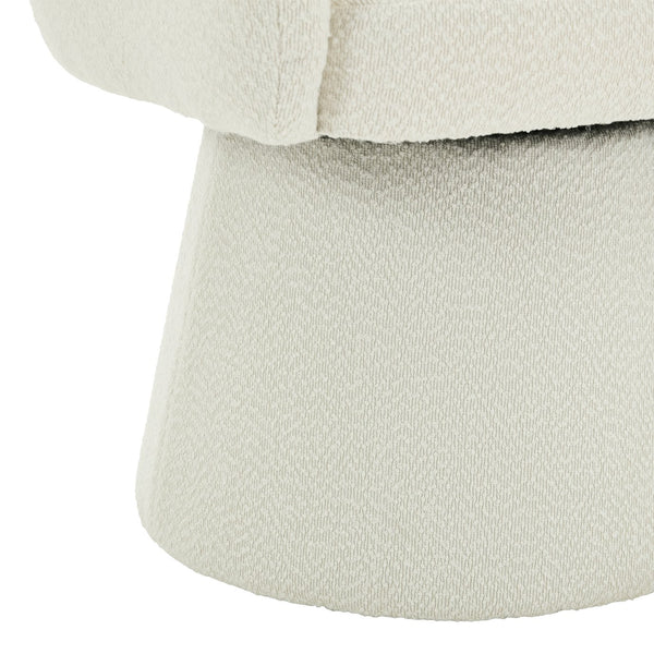 English Elm Christopher Knight Home® - Modern 360° Swivel Boucle Accent Chair Cream White — Plush Barrel Seat, Compact 300 lb Capacity, Stylish N765P292088W
