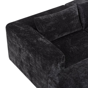 English Elm Christopher Knight Home® - 107" Compressed Sectional Sofas - Luxurious Modular Black Corduroy For Stylish, Cozy Living Spaces N771P346765H_N771P346766H