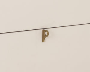 Sunpan Celine Nightstand - Elegant Two-Drawer Design with Antique Brass Feet for a Luxe Bedroom Retreat Large - 30W x 17.75D x 23H