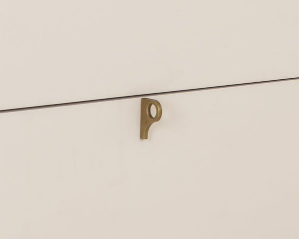 Sunpan Celine Nightstand - Elegant Two-Drawer Design with Antique Brass Feet for a Luxe Bedroom Retreat Large - 30W x 17.75D x 23H