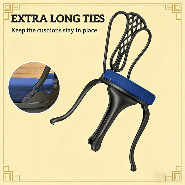 English Elm Soft Round Dining Chair Cushions Set of 4 with Washable Covers and Foam Padding T3971P442964