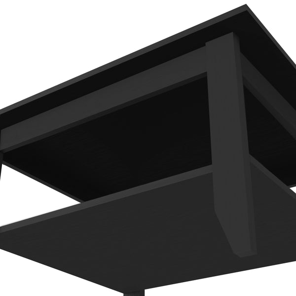 English Elm Osceola Black Coffee Table — Modern Minimalist 31"x27" Top with Bottom Shelf for Stylish Livingrooms B128P148950