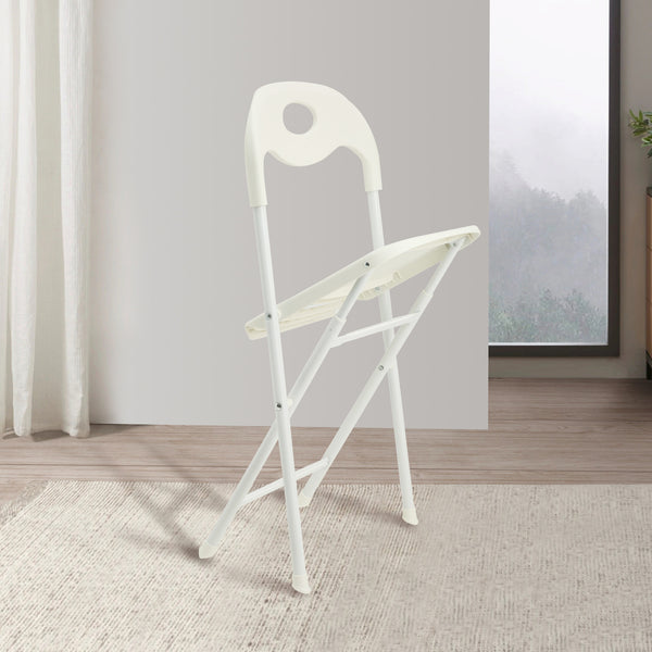 English Elm 4-pack Powder-coated Steel Folding Chairs Faux Leather Seat Stackable Indoor Outdoor W2071P368564