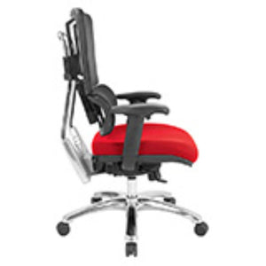 OSP Home Furnishings Vertical Mesh Back Ergonomic Manager Office Chair with Lumbar Support and Adjustable Arms Red 99662C-9