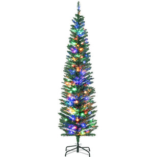 English Elm Christmas Pencil Tree 5 Foot Slim Artificial with 294 Branch Tips for Small Spaces T3971P414542