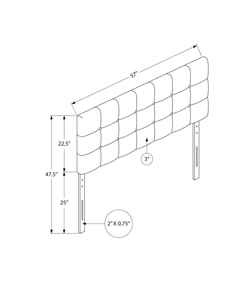 English Elm Bed, Upholstered Grey Linen-Look Headboard For Full Size Bed - Transitional Style With Tufted Design B2710P219554
