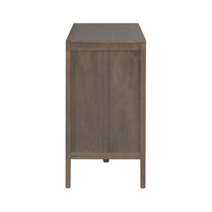 English Elm U_style Farmhouse Pine Veneer Buffet Cabinet with Double Doors for Kitchen or Entryway Brown N711P410389D
