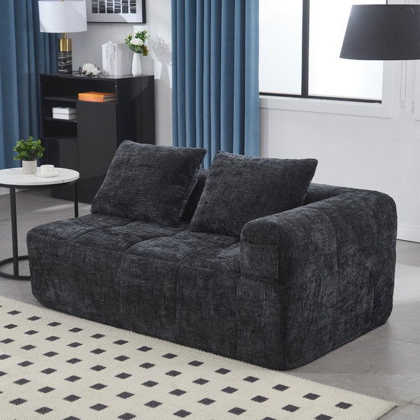 English Elm United Chenille Loveseat Sofa - Cozy Modular Sleeper For Minimalist Living Room & Apartment Spaces W1568P255151-GIGA